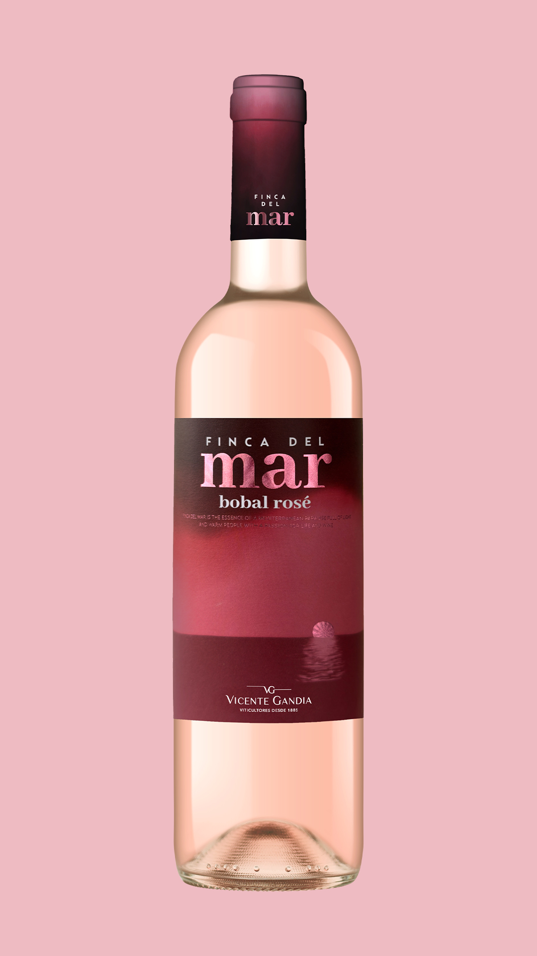 botella finca del mar bobal rosé