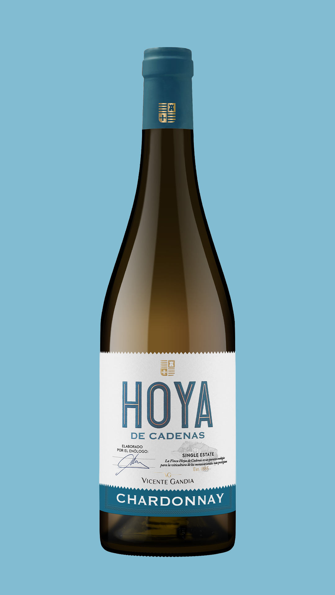 botella hoya de cadenas chardonnay